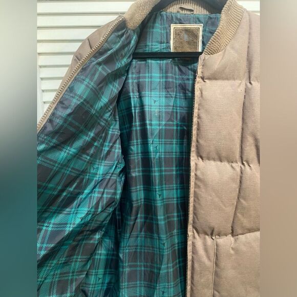Cody James Brown Quilted‎ Puffer Jacket Zip Up Band Collar Size Large Pockets - Picture 4 of 7